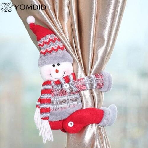 YOMDID Christmas Cartoon Elk Holder Christmas Curtains Buckle for Bedroom Living Room Luxury Curtains Creative Tieback Buckle
