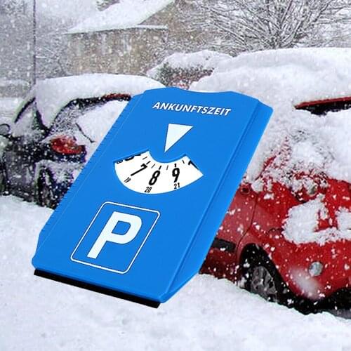 24-Hour Ice Scraper Time Display Disc Auto Care Return Time Note Snow Remover Car Windshield Snow Shovel Car Parking Time Sign