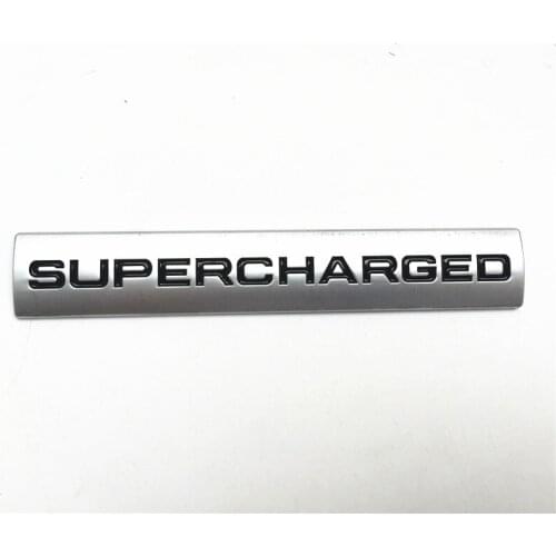 Car styling 3D Metal SUPERCHARGED auto Body Side Fender Sticker Badge fit for Land Rover Audi 1Pcs
