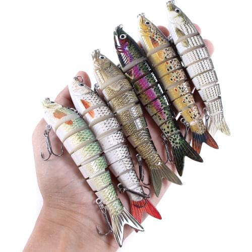 12.5cm 22g Sinking Wobblers 8 Segments Fishing Lures Multi Jointed Swimbait Hard Bait Fishing Tackle For Bass Isca Crankbait