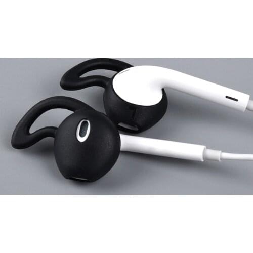 Vococal 2Pairs Eartips in-ear Headset Earbuds Cover for Apple Airpods iPhone 7 6 6S Plus 5 5S SE EarPods Earphone Black
