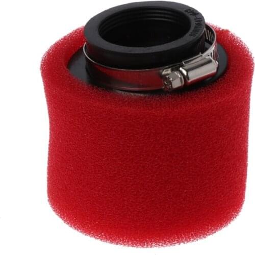 High Quality 1 Pc Red Motorcycle Double Sponge Air Filter Cleaner Straight Neck 35/38/40/42/45/48mm New