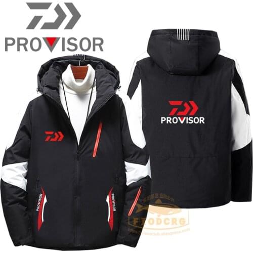 2022 DAWA Fishing Jacket Keep Warm Fishing Clothes Winter Windproof Outdoor Cycling Jacket DAIWA Hooded Thick Warm Down Jacket