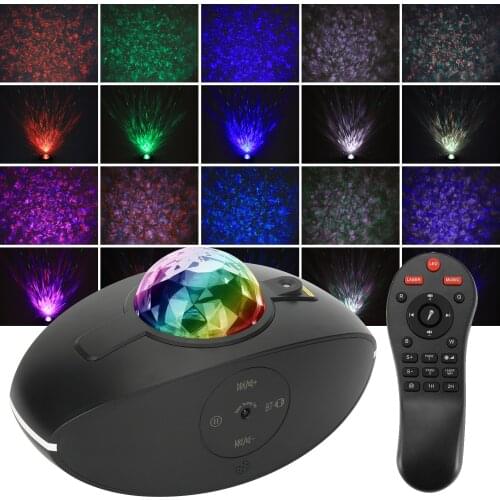 Starry Sky Galaxy Projector LED Star Night Light Room Decor USB Music Water Wave Atmospher Nightlight Projection Lamp Kids Gifts
