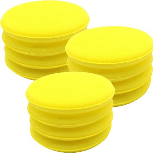 12 4 inch (about 10.1 cm) car wax applicator / round sponge / car wax applicator foam sponge super soft cleaning tool