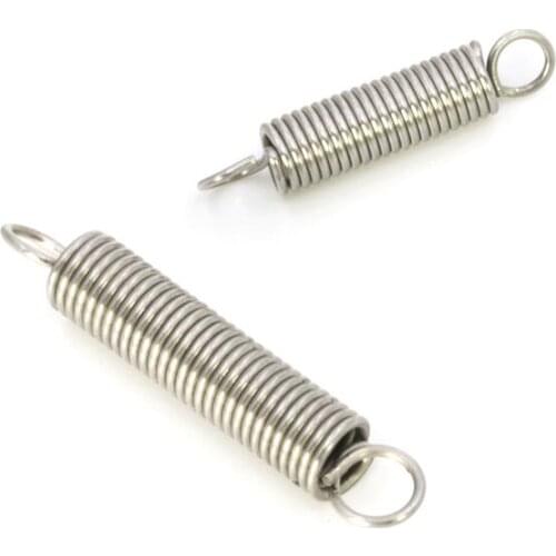 3pcs 0.6mm wire diametetr 5mm outside diameter stainless steel small tension spring linear 15mm-50mm length
