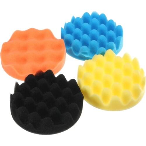4Pcs/Set Buffing Buffer Sponge Polishing Pad 3/4/5/6/7 Inch Hand Tool Kit For Watch Car Glass Polisher Wax Polishing Kits
