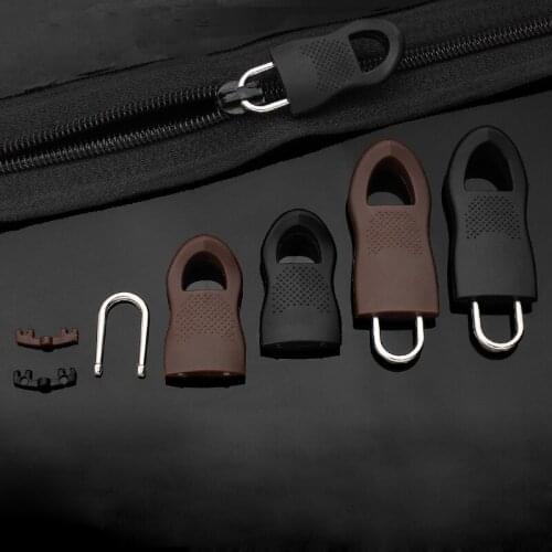 5PCS Luggage School Bag Coat Clothes General Alloy Rubber Zipper Head Zipper Pull Detachable Pull Head Accessories