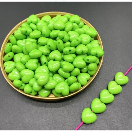 50pcs 10mm of Acrylic Heart Beads Earrings Necklace Accessories Beads For Jewelry Making DIY Jewelry Findings#02