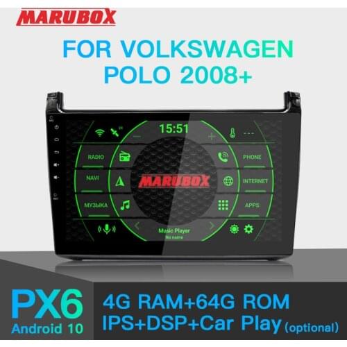MARUBOX Car Radio For Volkswagen POLO 2008-2015 Car Multimedia Player DSP Audio 2din Android GPS Navigation KD1019