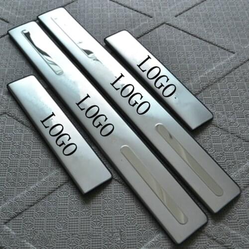 Car-covers stainless steel Scuff Plate/Door Sill fit for Peugeot 206/207 2006-2011 4PCS/set Auto parts