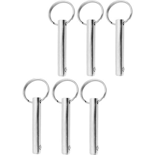 6 Pcs Quick Release Pin 3/8inch Diameter, 316 Stainless Steel, Bimini Top Pins, Marine Hardware, 10x70mm