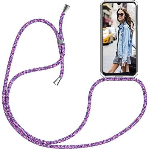 Strap Necklace Lanyard Phone Case for Samsung A51 A71 A10 A21S A20 A20e A30 A40 A50 A70 A6 A7 A8 A9 Plus 2018 Case Coque Funda
