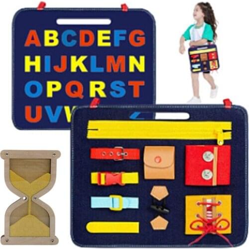Montessori Children Toys Baby Busy Buckle Board Essential Training Educational Sensory Board for Children Developmentaltigence