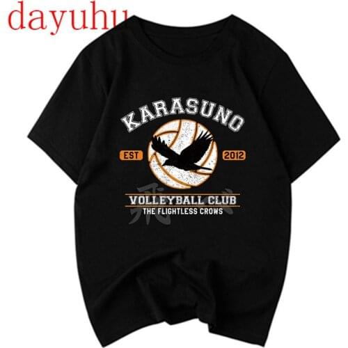 90s Japanese Anime Oya Oya Oya Haikyuu T Shirt Men Summer Tops Kuroo Cartoon T-shirt Karasuno Kawaii Fly High Graphic Tees Male
