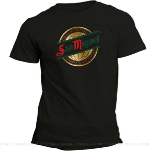 T-Shirt Beer San Miguel Beer Logo Cotton Confortable Tops Tee Shirt