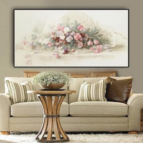Large Size Modern Home Decor Flowers Pictures Canvas Paintings Abstract Flowers Pop Wall Art Posters and Prints for Living Room
