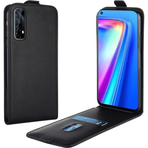Flip Up and Down Leather Case for Realme 7 Global RMX2155 RMX2117 RMX2032 Vertical Cover for Realme7 Global Case Phone Bag