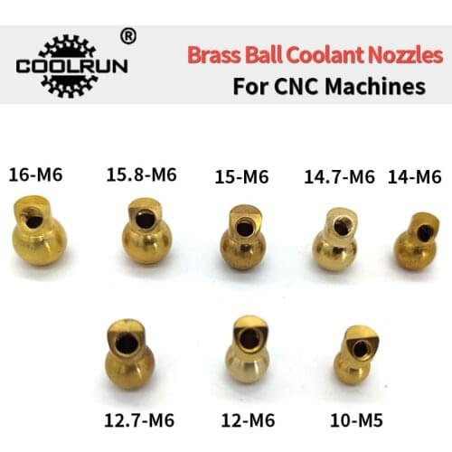 Brass Ball Coolant Nozzles For CNC Lathes Turret Toolholder Ball Joint Nozzle Water Cooling Oblique Spray