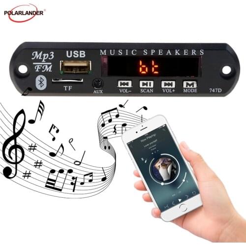 MP3 Player Decoder USB 3.5 Mm TF WMA Car Kit FM Radio MP3 Player Board Audio Receiver 12V AUX Bluetooth
