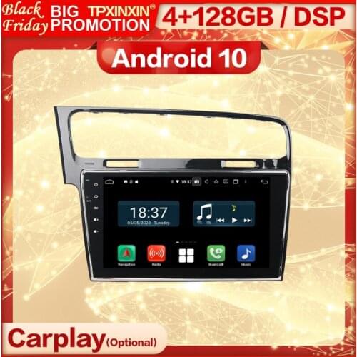 Carplay 2 Din Android 10 Multimedia Stereo Receiver For VW Golf 7 2013 2014 2015 GPS Navi IPS Radio Audio Video Player Head Unit