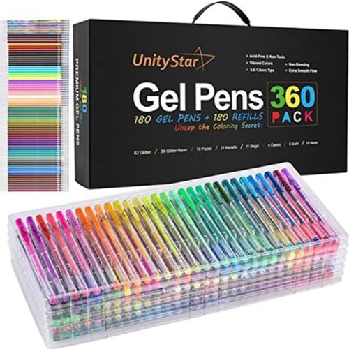 New Full Shinning Refill Painting Pen Office School 24Colors Refills Markers Watercolor Gel Pen Replace Supplies 5ml 2020