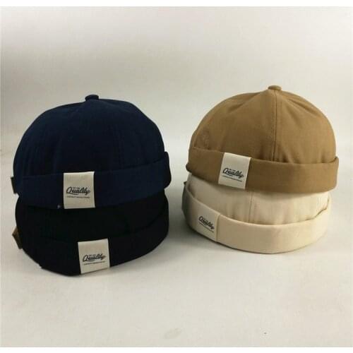 2021 NEW Madden Yuppie patch melon leather hat men and women breathable borderless hip-hop sailor hat adjustable retro skull hat