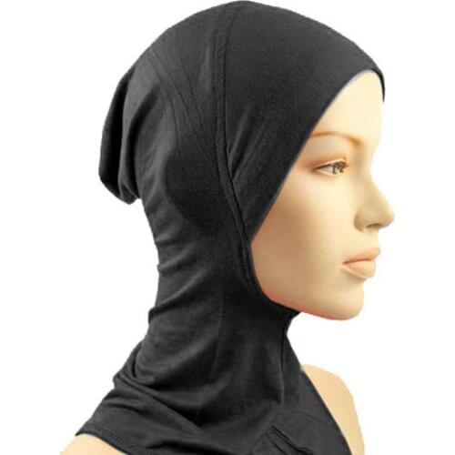 New Under Hat Cap Bone Bonnet Ninja Inner Hijabs Women Muslim Islamic Wrap Headscarf Neck Full Cover Scarf 14 Colors W13