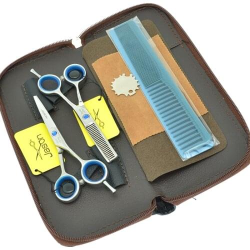 4.0" 5.0" 5.5" Small JASON Hair Cutting Scissors with Blue Rhinestone Hair Cutting Shears Thinning Scissors for Home Use LZS0338