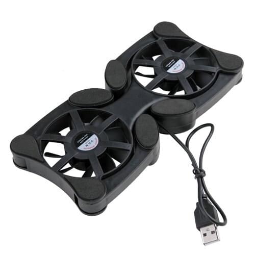 YOC-Hot Sale Portable Folding USB 2 Fan PC Computer Laptop Cooling Cooler Pad