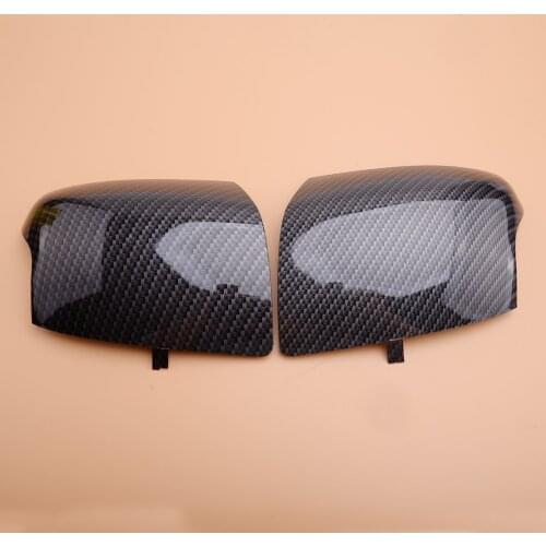 Pair Carbon Fiber Style Side Rearview Door Wing Wind Mirror Cover Cap Fit for Ford Focus Mk2 2005-2008 FD4247424 FD4247423