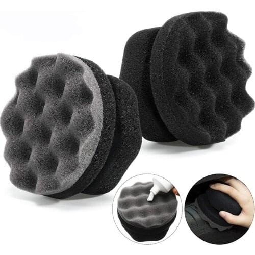 Car Wax Polishing Sponge hexagonal grip applicator hand tire wax sponge High Density Foam Sponge For Auto Waxing Accessories