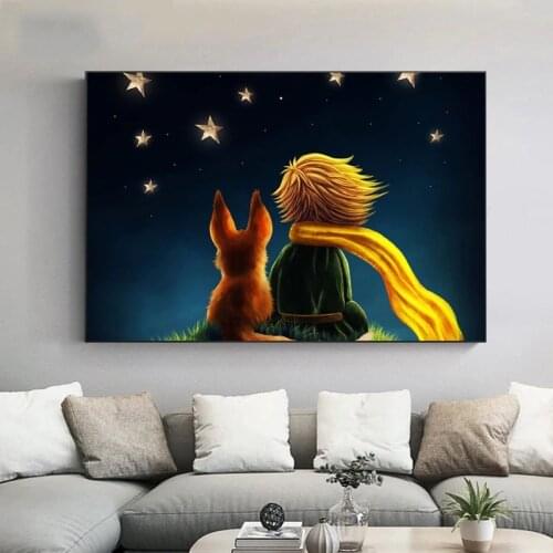 The Little Prince Movie Poster Canvas Painting Poster and Prints Kids Bedroom Wall Art Cuadros for Home Decoration