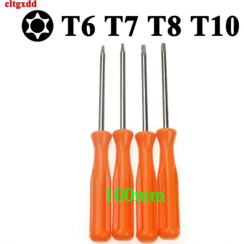 100Pcs TORX T10 T8 T7 T6 Security Precision Screwdriver Tool For Xbox 360/ PS3/ PS4 Tamperproof With Hole 100mm 110mm T15 T20