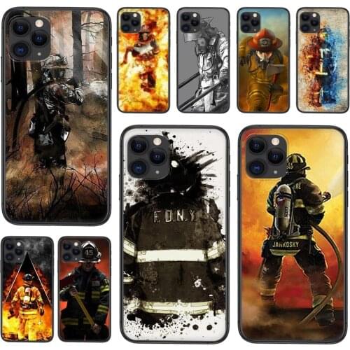 Design Firefighter Heroes Fireman Free Shipping For Samsung Galaxy A72 A71 A70 A50 A40 A30 A20 A10S A02 A51 A32 A31 4G 5G Black