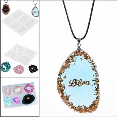 Transparent Silicone Mould Dried Flower Resin Decorative Craft DIY Irregular pendant stones Mold epoxy resin molds for jewelry