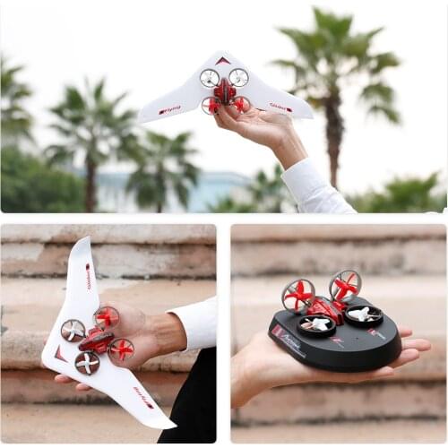 RC Boat L6082 3-in-1 Vehicle Detachable Flying Air Land Driving Mode Headless 2.4G Remote control Drones Quadcopter For Kids