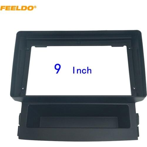 FEELDO Car Radio Audio Face Plate Fascia Frame For Subaru Impreza XV Forester 9" Big Screen CD/DVD Player Panel Dash Mount Kit