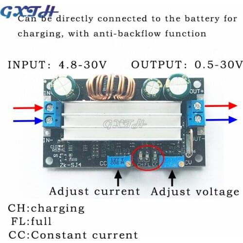 DC DC Voltage Boost Buck Converter 4.8-30V Solar Charger Charging Controller Adjustable Step-Up / Down Automatic Power Module