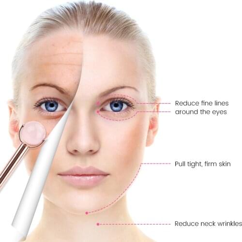 Face Eye rose quartz face roller Slimming Lifting Massager roller Anti Aging Wrinkle Removal roller for face Jade stone Tool