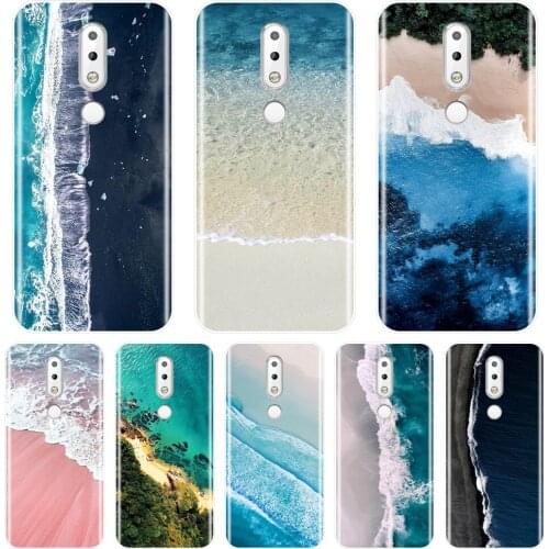Pink Blue Beach Wave Case For Nokia 7.1 6.1 5.1 3.1 2.1 Plus Soft Silicone Back Cover For Nokia 2.1 3.1 5.1 6.1 7.1 Phone Case