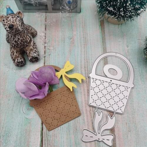 Bag die Flower basket Cutting Dies New 2021 Craft Dies Scrapbooking Stencil Paper Card Decorative DIY Craft Diecuts