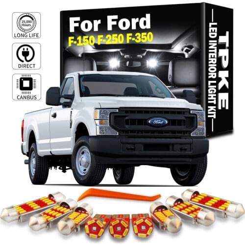 TPKE Wihte Canbus No Error LED Interior Light Kit For Ford F-150 F-250 F350 F 150 250 350 1992-2020 Map Trunk Bulbs Car Lighting