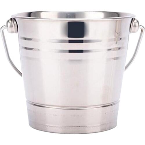 Stainless Steel Ice Bucket Champagne Wine Bucket Cooler for Bar Restaurant