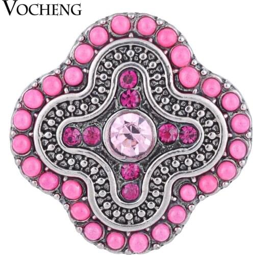 Vocheng Snap Charm 18mm Pink Blue Bead 2 Colors DIY Gift for Women Vn-1077