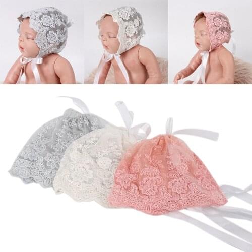 1 Pc Baby Infant Newborn Girls Kids Lace Floral Hat Cap Beanie Bonnet Hats Photo Prop