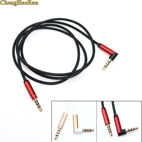 4Pole 3.5mm Audio Cable Jack To Jack 90 Degree Right Angle Aux Cable For Phone iPod Phone to connect with audio device