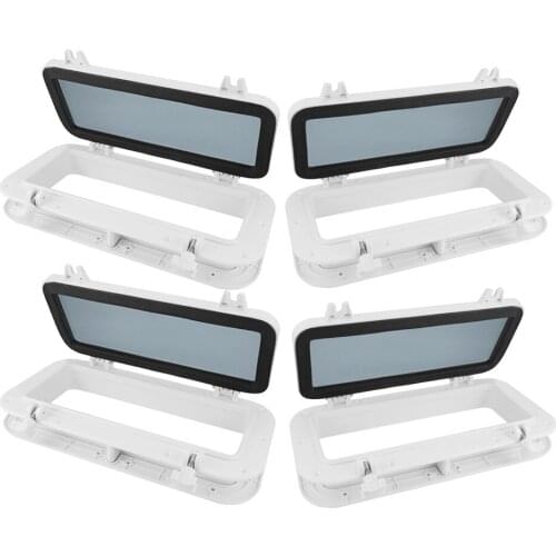 4x Boat Rectangle Opening Porthole 320x120mm Replacement Window Port Hole