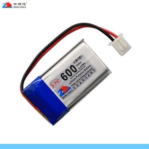 In 600mAh 602035 3.7V lithium polymer battery 652035 stereo speakers massage beauty instrument Rechargeable Li-ion Cell