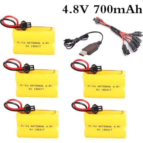 4.8v 700mah Rechargeable ni-cd aa 4.8v bateria 4.8v nicd ni cd battery pack 4.8v 700mah for RC boat model car toy